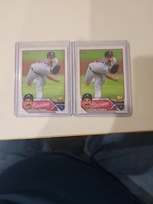 2 Card Lot 2023 Topps Series 2 Spencer Strider Gold Rookie Cup #602  Braves