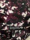 LAZY LOTUS Black Purple White Patterned Stretch Circle Infinity Scarf — photo 3
