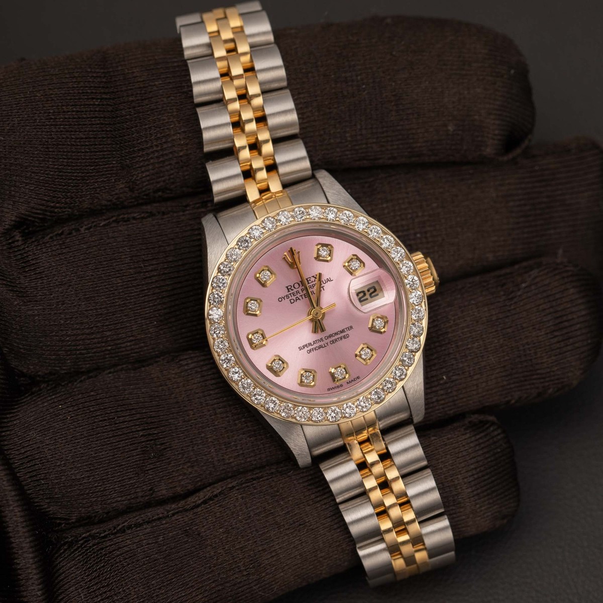 Rolex Datejust 79173 Diamond Bezel Two-Tone Jubilee Watch 26mm