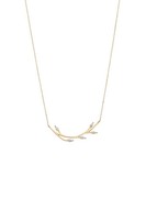 Latelita 585 Gelbgold Blumenast Kette Mit Topas-AnhäNger, 925 Sterlingsilber