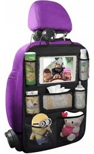 Backseat Car Organizer Mats Back Seat Organizers and Storage Bag with Touch...