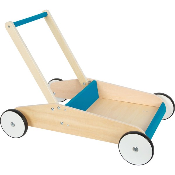 Legler Small Foot Lauflernwagen Petrolblau Lauflernhilfe Ab 12 Monate Holz Blau-image