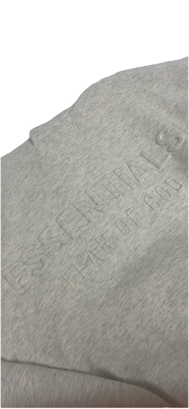 Fear of God Essentials Kids Embossed Pullover Hoodie Oatmeal Heather Size 10 NWT thumbnail 4