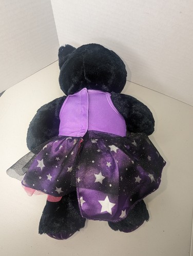 2016 Costruisci un orso cielo stellato notte gatto nero e viola con vestito Halloween peluche - Foto 7 di 9
