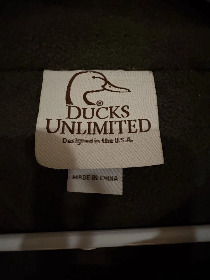 Ducks Unlimited Mens Fleece Outdoor Vest Size M Green Moss - Image 4 of 4