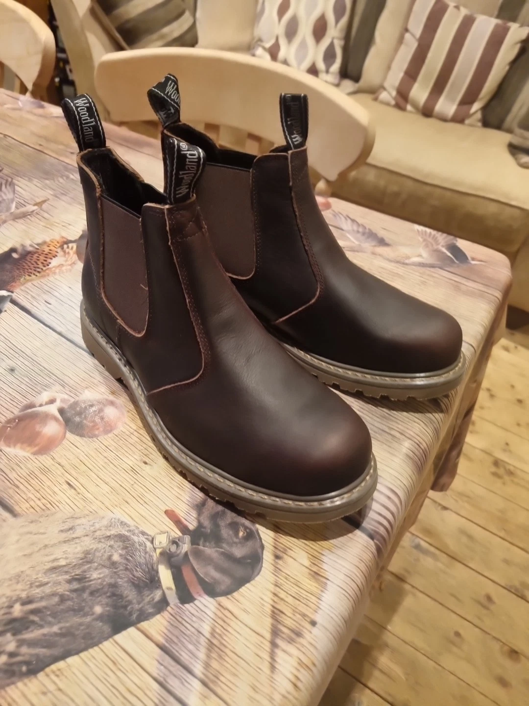 Mens Brown Leather dealer boots Chelsea Boots roamers Welted Hiking
