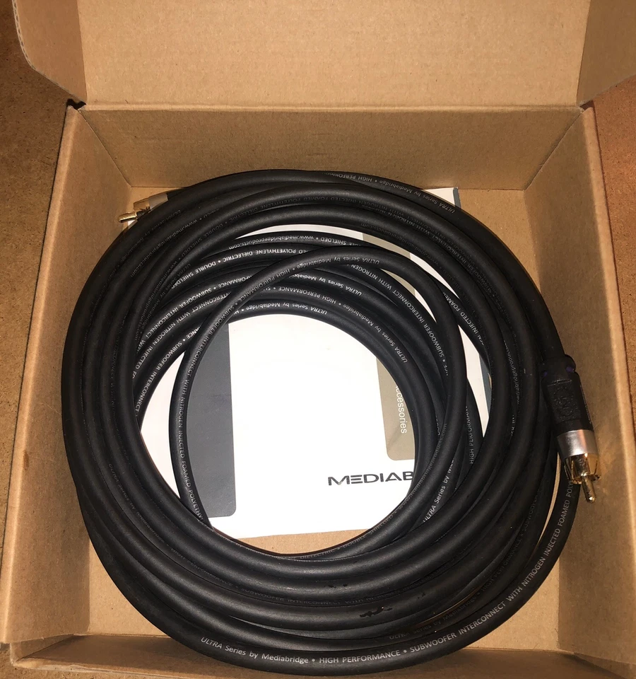 Mediabridge ULTRA Series Subwoofer Cable 25 Feet - Dual Shielded with Gold RCA - - Image 2 of 4