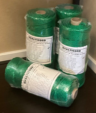 (4) QUALTICORD POLYPROPYLENE CORD TWINE A1-72, FIRM TWIST 4MM, 330&rsquo;, KELLY GREEN