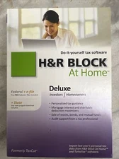 *NEW* 2010 H&R Block At Home Deluxe  Federal+e-file+State