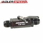 ADLERSPEED 8AN -8AN AN-8 Shut Off Valve Aluminum Fuel Oil Fitting Adapter Black