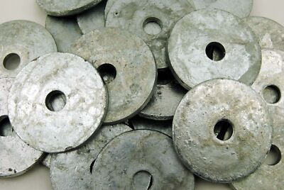 (20) Galvanized 1/2 x 3 Heavy Dock Washer 1/4'' Thick - 3'' Diameter HDG