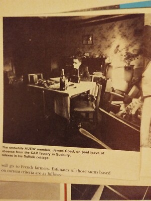 Xm74 Ephemera 1972 Buch Bild A U E W Mitglied James Goad Sudbury 