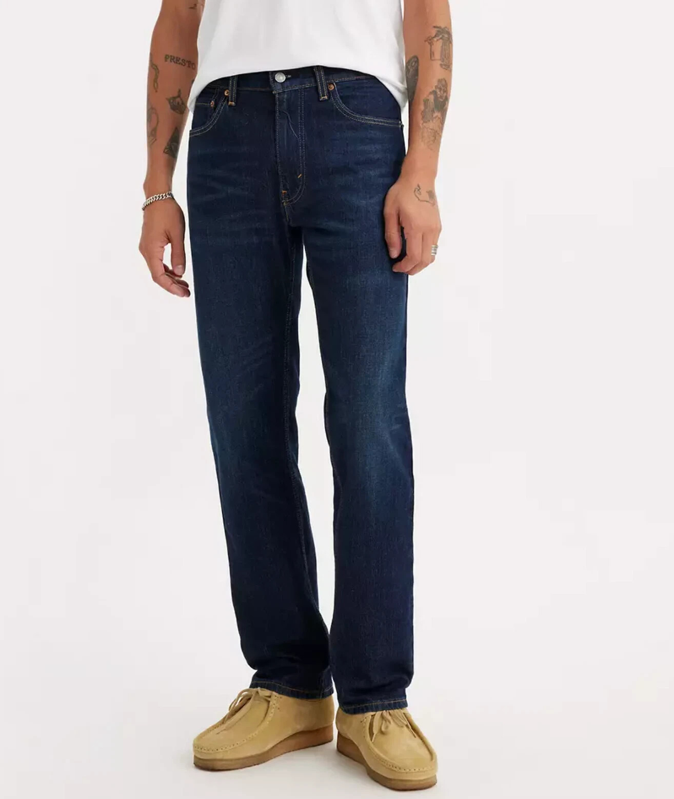 New Levi's 505 Regular Eco Ease Men's Straight Leg Jeans Nail Loop Knot 36 x 30 thumbnail 3