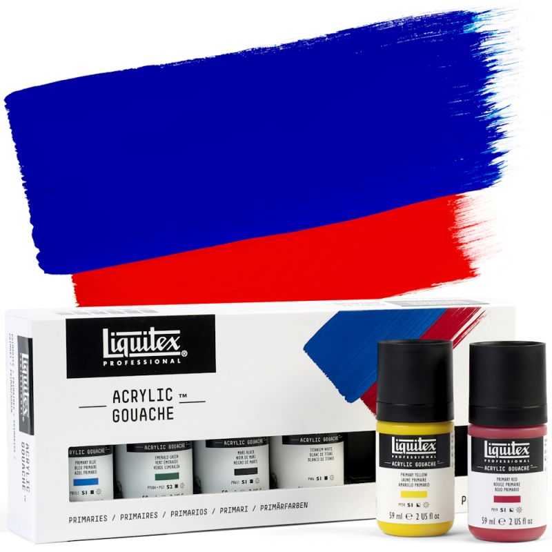 Liquitex Professional Acrylic Gouache Primary Set (6 x 59ml)