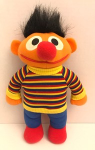 Sesame Street Playskool Ernie Plush Stuffed Animal Doll Jim Henson