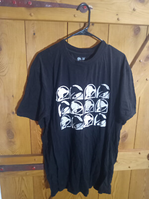 Taco Bell 12 Bells Men's 2X Black Short Sleeve T-Shirt Employee Original Graphic