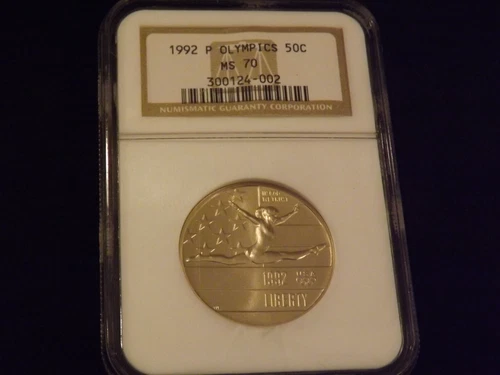 1992-P   50 C        OLYMPICS     NGC  MS  70