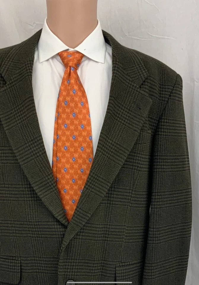 Blazer Zylos George Machado 42R Verde Lana Cachemira 2b 42 R Como Nuevo YGI P1-883 Foto 3 de 4