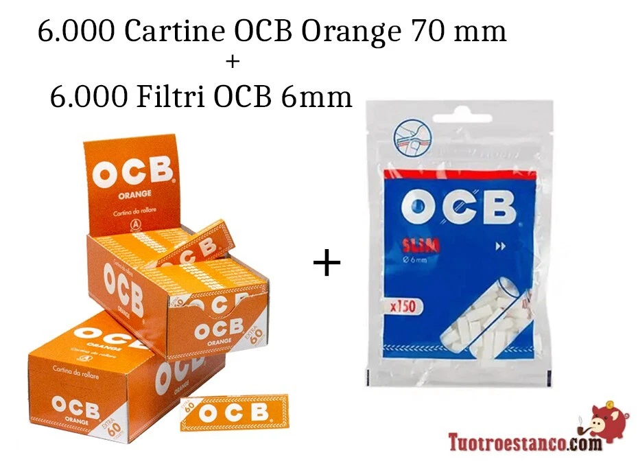 6.000 Cartine OCB Orange 70 mm + 6.000 Filtri OCB 6mm - Imagen 4 de 4