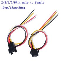 Lot SM 2.54mm Wire Cable Connector 2P-6P Terminal 10/15/20CM Male Female Plug