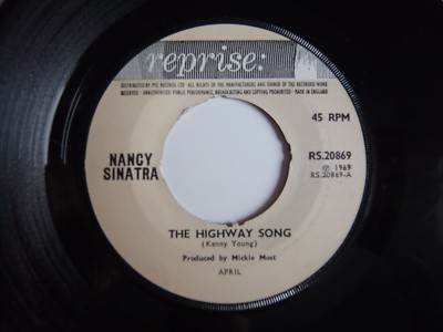 Nancy Sinatra The Highway Song 1st Press UK 1969 Reprise 7'' Vinyl Single A1/B1