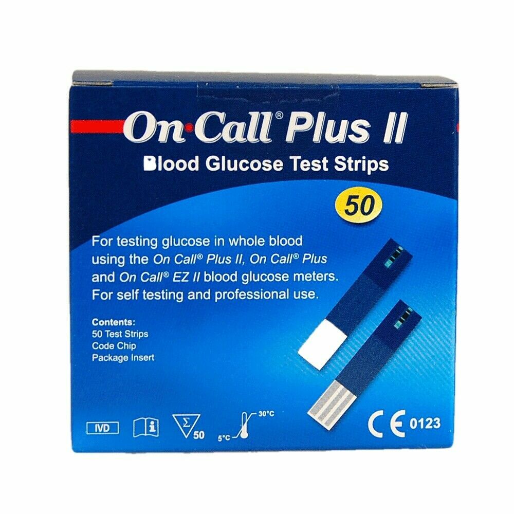 150 ON CALL PLUS II BLOOD GLUCOSE TEST STRIP METER/MONITOR (mmol) TESTING STRIPS
