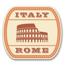 2 x Italy Rome Vinyl Sticker Laptop Travel Luggage Car #6382Â 