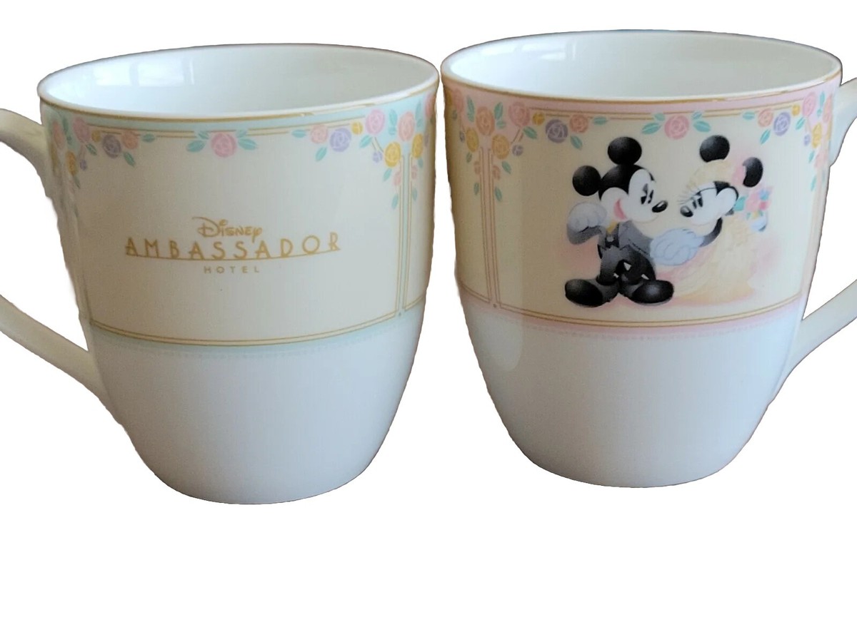 Tokyo Disney Resort Ambassador Hotel Narumi Mug Cup set Wedding Mickey  Minnie