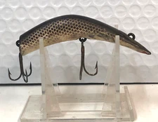 Vintage Kautzky Lazy Ike #3 Brown Wood Crankbait Lure