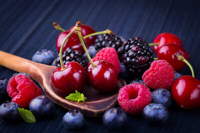 Anime Berry Blackberry Blueberry Cherry Raspberry  Gaming Mat Desk 10707