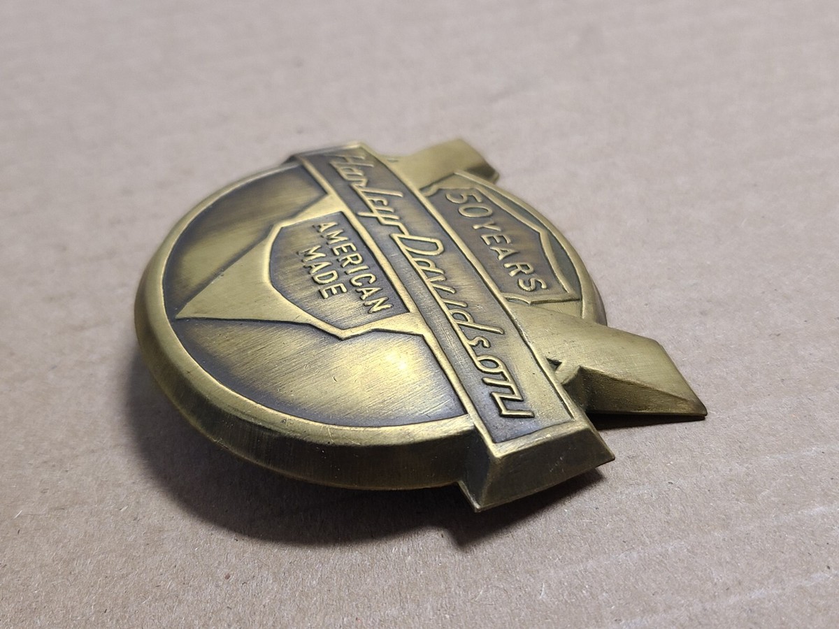 FOX 1950's 50TH ANNIVERSARY FRONT FENDER EMBLEM BADGE HARLEY