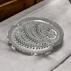 Vtg 50’s Set Of  12 Federal Glass Homestead Snack Clear Glass Luncheon Plates