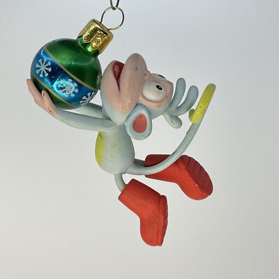 VTG 2003 Viacom Nick Jr MERRY CHRISTMAS BOOTS Ornament Dora The Explorer Monkey