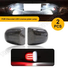Red Tube White LED License Plate Lights Lamp For 99-13 Chevy Avalanche Silverado