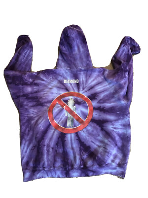 Travis Scott & Diamond Supply Co. Purple Tie-Dye Hoodie Size Large