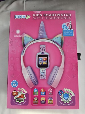 iTECH Jr Kids Girls Smartwatch With Headphones - Pink Unicorn (Open - Box / New)