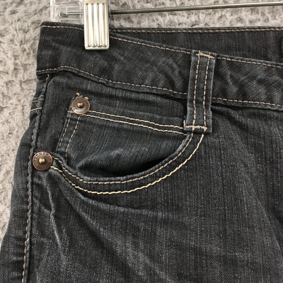 Pantalones de mezclilla Southpole ajustados juveniles 3 (en realidad 29x32) gris mezcla de algodón tiro bajo Foto 4 de 4