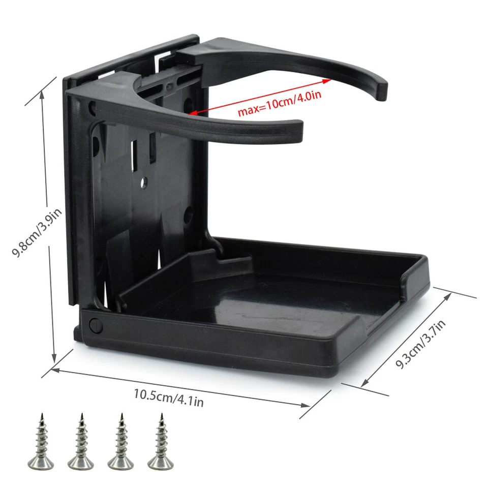 2x Universal Adjustable Car Van Folding Cup Holder Drink Holders Vehicle Boat - Image 4 of 4