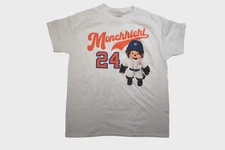 Monchhichi Womens Monchhichi Baseball Player White Shirt New XS-3XL