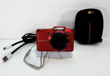 Samsung WB50F Red 16MP 12x Zoom WiFi Digital Camera Bundle Case 8GB Tested