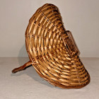 Vintage Woven Wicker Basket with Handle Flower Gathering / Herb - 8" x 11" — photo 7