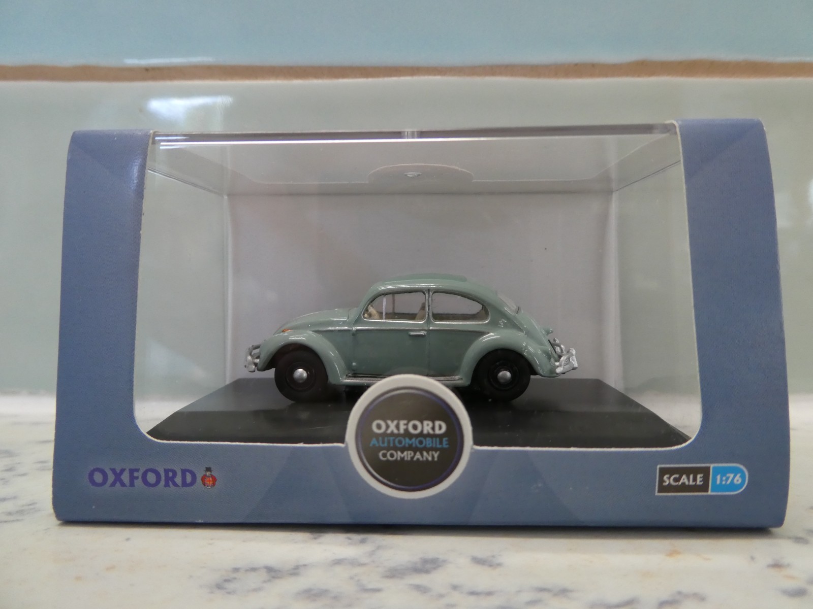 Oxford Diecast 1 : 76 Scale OO Gauge VW Beetle Car Pastel Blue 76VWB010