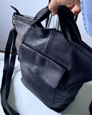 Latico Leathers Bianca Leather Tote Bag for Women (Black) 100% Authentic Leather