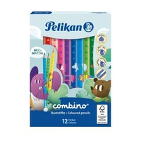Pelikan Jumbo Buntstifte Combino, Dreieckig, 1 StüCk (12Er Pack), Mehrfarbig