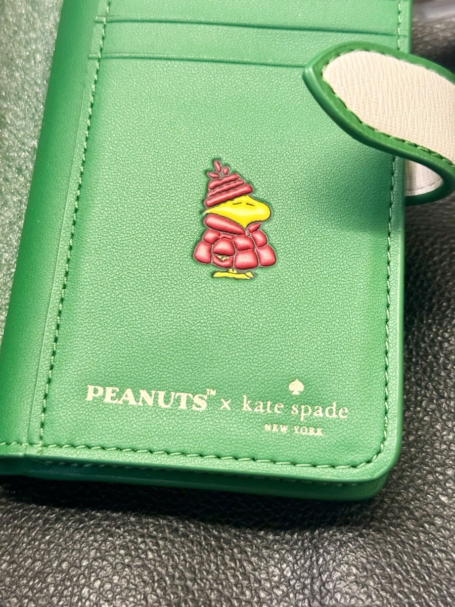 NWT Kate Spade Peanuts x KSNY Medium Bifold Wallet KM584 in Cream