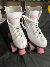 Chicago Ladies Women  s Rink Roller Skates Size 6 White Super Clean 