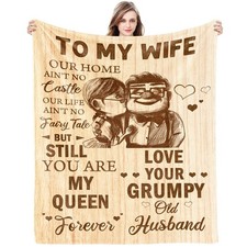 Gift for Wife from Husband to My Wife Blanket Wedding Anniversary Romantic Gi...