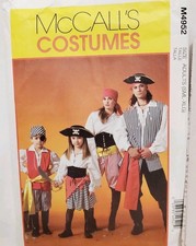Sz S-XL Pirate Buccaneer Raider Marauder Costume Pattern McCall MP392 Uncut