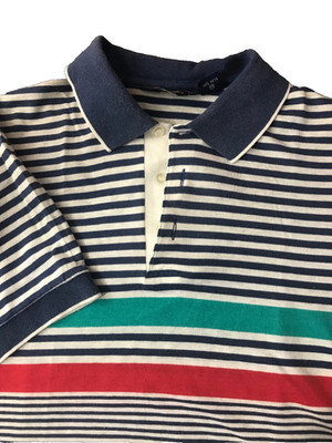 tournament by arrow striped vintage style mens tahirt sized medium