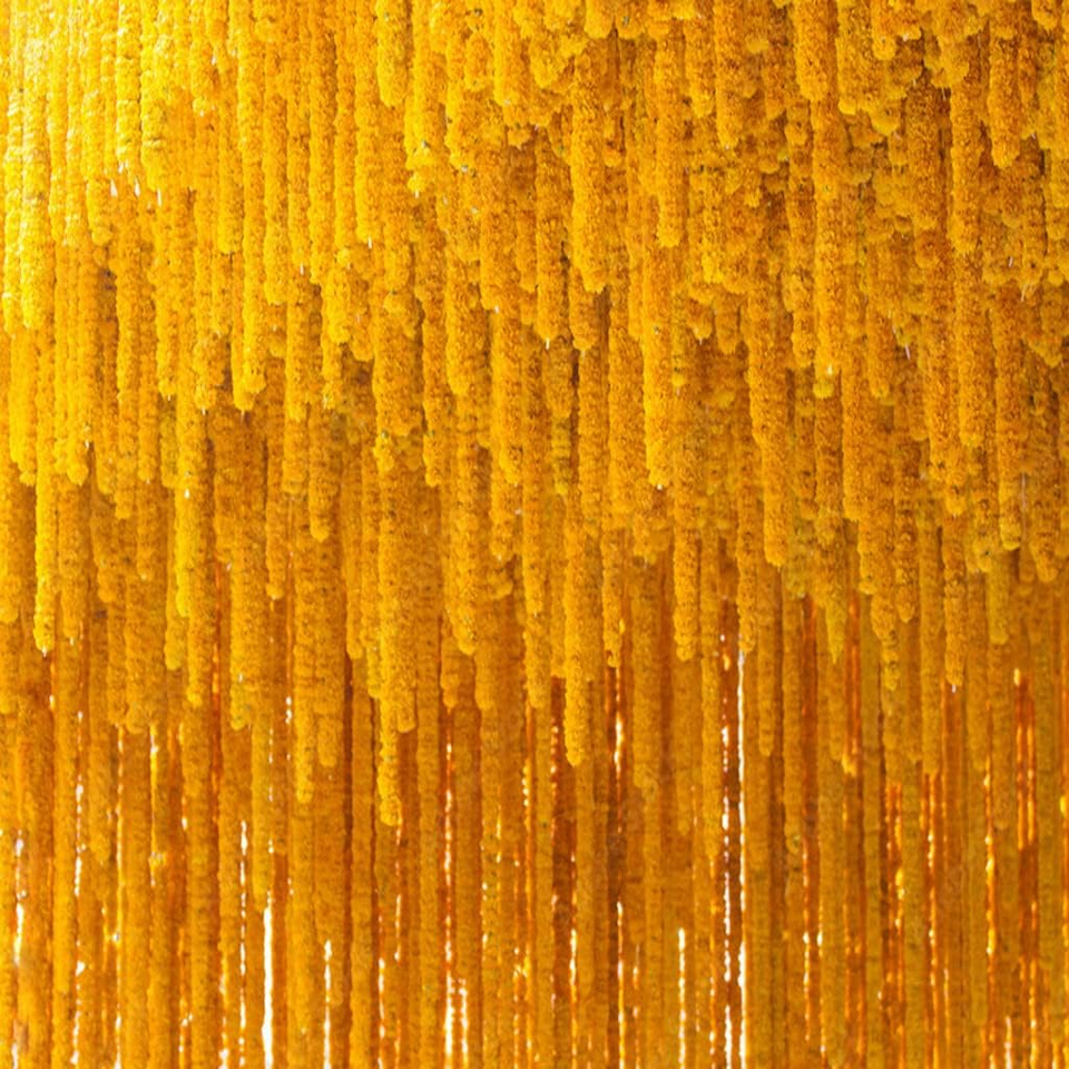 Computer Check Out 10 PC - 5 Feet Marigold Garland |Indian/American Wedding Party Mantle ...